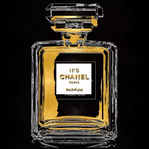 Foto mit Goldfolie 007 - 80x80 cm