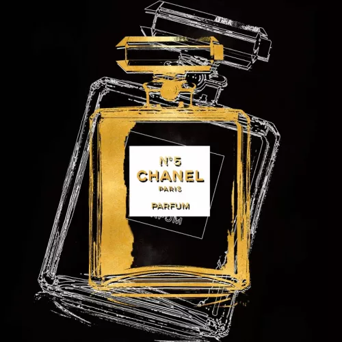 Foto mit Goldfolie 008 - 80x80 cm