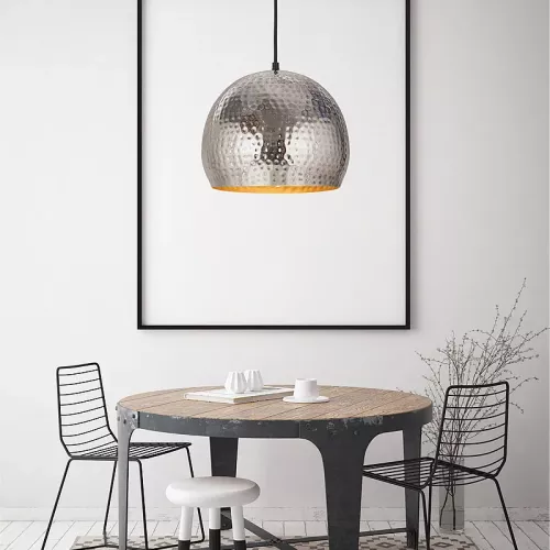 Deckenleuchte Bell Small 27x27x21cm gehämmert