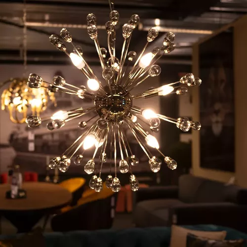 Payaa Deckenleuchte 50x50x60cm Acrylkugel Silber (115303)