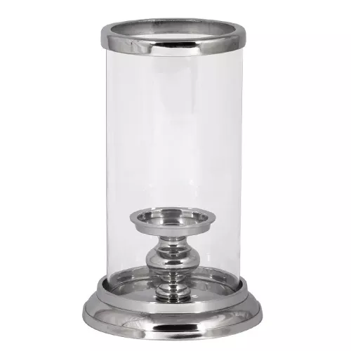 Hurricane Carlee Laterne 16x20x34cm Silber