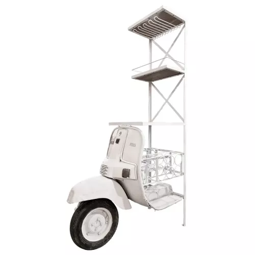 Weinregal 70x105x185cm Scooter weiß/creme