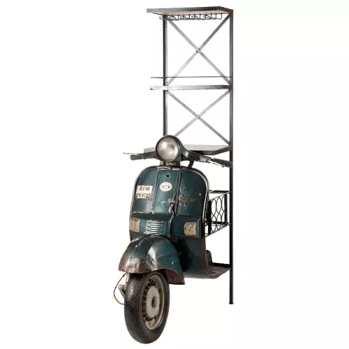 Weinregal 70x105x185cm Scooter Vintage Retro