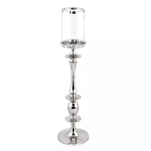 Bodenkerze Laterne Laura 20x20x125cm silber