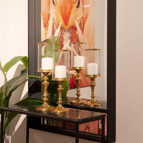 Payaa Laterne Noa 17x17x53cm klein goldfarben (112444)