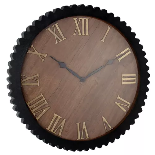 Wanduhr 49x4x49cm gold römische Zahlen