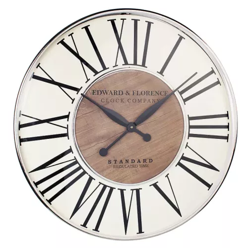 Wanduhr 51x6x51cm (Holzlaminat) LED