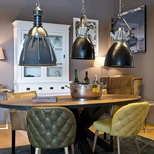 Payaa Hängelampe 53x53x79cm Große Hängelampe aus rauem Metall (111189)