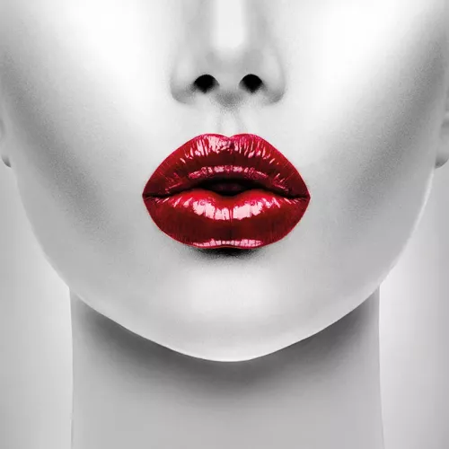 Rote Lippen 120x120x2cm