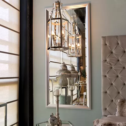 Payaa Spiegel 83x183x5cm Rahmen Weiß/Silber (112984)