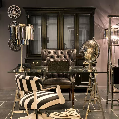 Payaa Tischleuchte Damien 40x40x71cm Rauchkristall (109894)