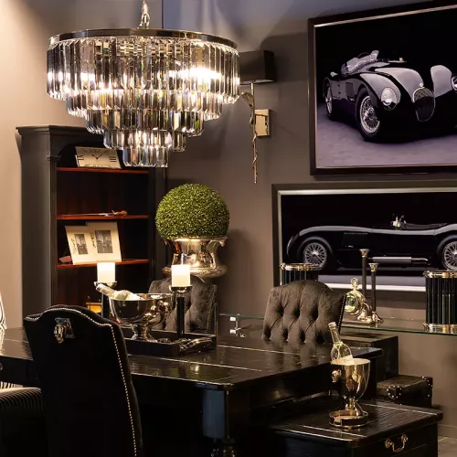 Payaa Deckenleuchte Reed 80x80x51cm Rauchkristall (109892)