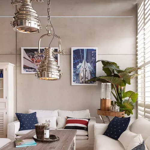 Payaa Deckenleuchte 46x36x82cm Studio-Look Silber (101765)