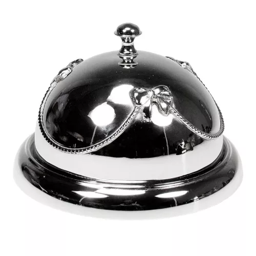 Schale 19x19x13cm mit silbernem Deckel