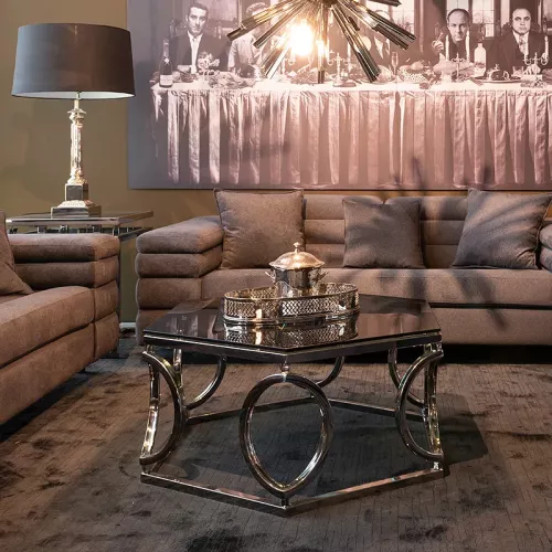 Payaa Tablett 45x28x8cm Oval silber (111299)