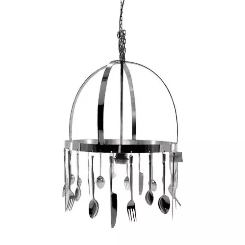 Deckenleuchte 42x42x60cm aus Besteck