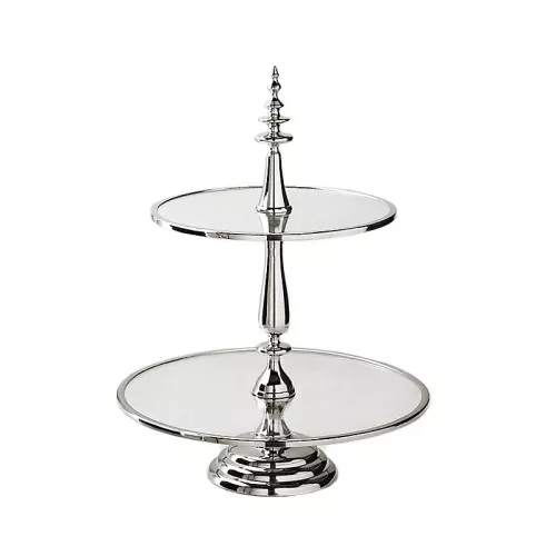 Etagere 2 Schichten Silber