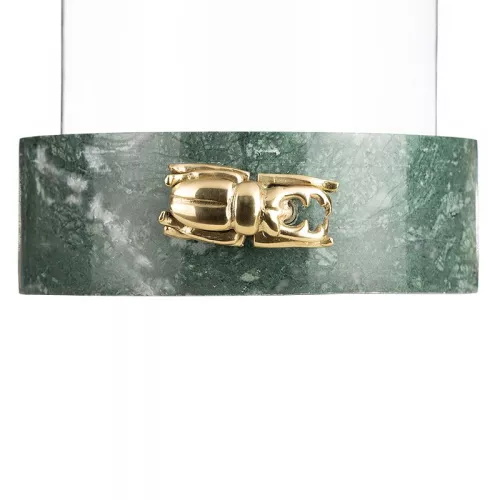 Payaa Laterne 21x21x34cm Kleiner Käfer aus grünem Marmor (107900)