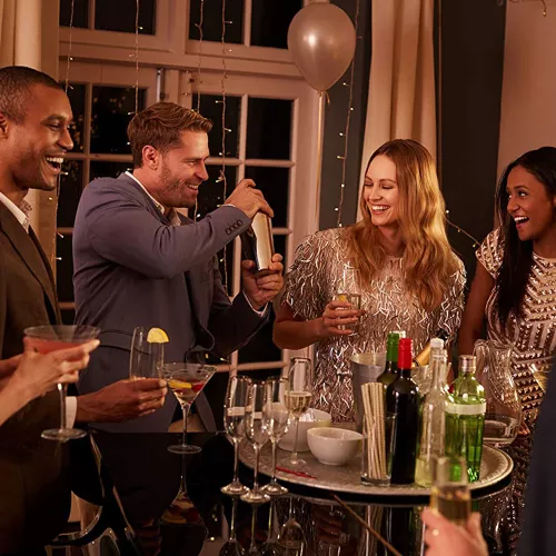 Payaa 30-teiliges Cocktail-Shaker-Set aus Edelstahl, 750-ml-Shaker mit um 360° drehbarem Acrylboden (8052025)